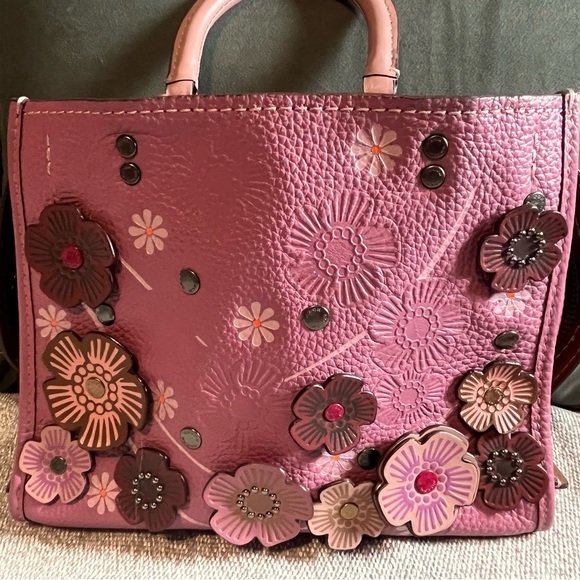 Coach rogue 25 tea rose tote w/wallet - Picture 2 of 14
